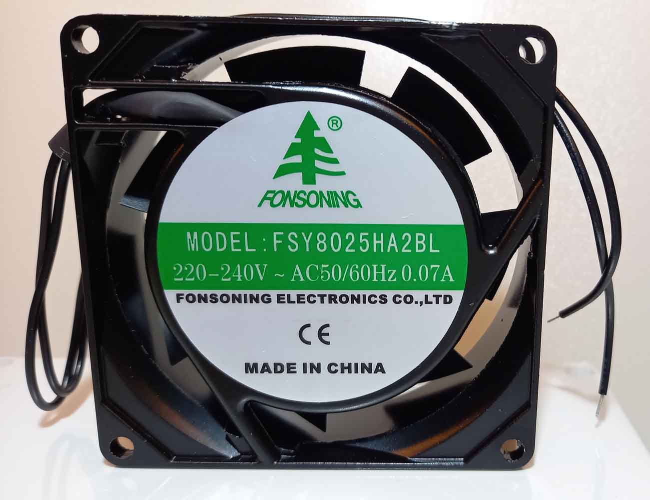 Вентилятор FSY8025HA2BL 220V AC BALL шарик 80*80*25 мм 0,07 А